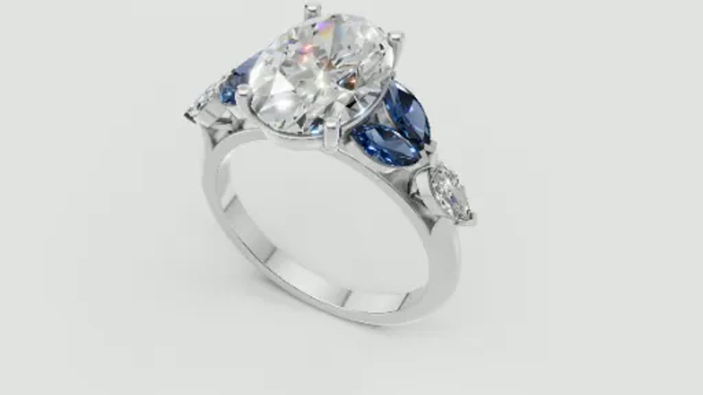 Oval & marquise ring, designed and made by Andrews Jewelers