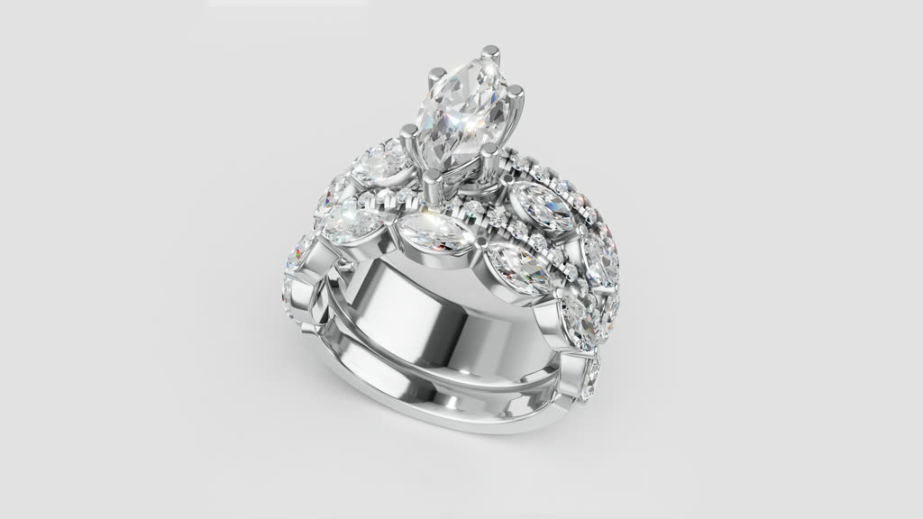 Marquise remount ring, designed and made by Andrews Jewelers