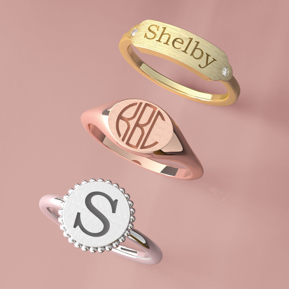 Custom signet rings